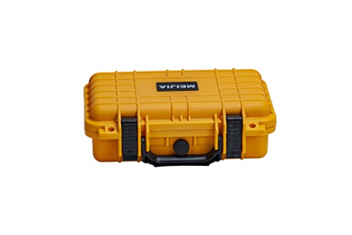 MEIJIA Portable All Weather Waterproof Protective Hard Case, Small Camera Case,Dry Case with Customizable Foam,Fit Use of Drones, Camera,Equipments, 11.65 ”x8.35”x3.78” - color: Yellow