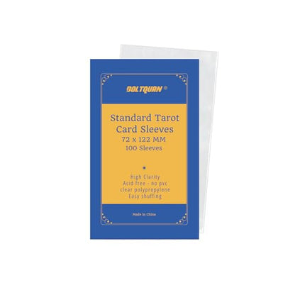 72x122 mm Tarot Card Sleeves – Premium Protective Card Sleeves for Standard Tarot Decks, Durable Clear Non-Glare Finish, Fits Most Tarot Cards - style: Clear
