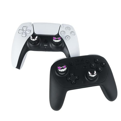 TIKOdirect Thumb Grip Caps for PS5, PS4, Switch 2 Pro, Soft Silicone Thumb Grips, Thumb Joystick Cap for ps5/ps4 Controller, 4 psc/ 2 Pairs, Black - color: Black