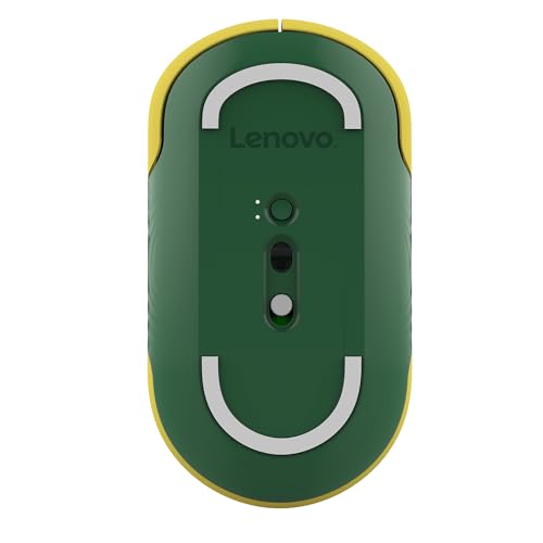 Lenovo 350 Bluetooth Silent Mouse (Fan Edition), Wireless Ergonomic Ambidextrous Design, Bluetooth 5.3, Adjustable DPI up to 2400, 36 Month Battery Life, Recycled Materials, Brazil Flag - color: Brazil Flag