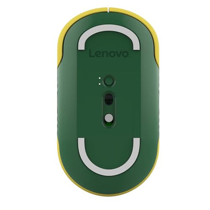 Lenovo 350 Bluetooth Silent Mouse (Fan Edition), Wireless Ergonomic Ambidextrous Design, Bluetooth 5.3, Adjustable DPI up to 2400, 36 Month Battery Life, Recycled Materials, Brazil Flag - color: Brazil Flag