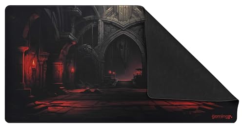The Gaming Mat Company Single Player MTG Playmat & Mouse Pad – 28" x 14" Dungeon Gaming Mouse Pad Compatible with Magic: The Gathering playmats, MTG Cards, TCG Gaming mat - color: Dungeon