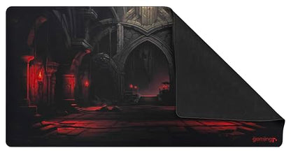 The Gaming Mat Company Single Player MTG Playmat & Mouse Pad – 28" x 14" Dungeon Gaming Mouse Pad Compatible with Magic: The Gathering playmats, MTG Cards, TCG Gaming mat - color: Dungeon