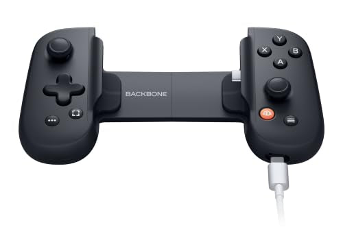 BACKBONE One Mobile Gaming Controller (Black), Phone Controller for Android & iPhone 15/16/17 Series, 2nd Gen, Play Xbox, Fortnite, Call of Duty, With 3-Months Apple Arcade Access - color: Black