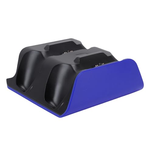 Controller Charging Station for Edge, Dual Game Console Charger Dock with Storage Stand and USB Cable, Blue Black, Ideal for Gamers - color: Blue Black