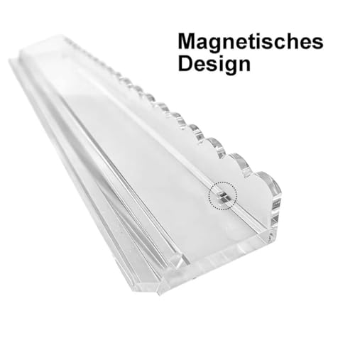 American Mahjong Racks with Pushers, Clear Acrylic Tile Holders, 4-Pack | Clear acrylic Mahjong racks with smooth pushers, keeping tiles organized and providing easy gameplay for family and friends