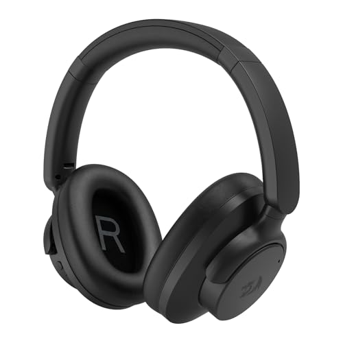 Redragon H610 Wireless Gaming Headset for PC, Mac, NS, Phone - BT 5.3 with Active Noise Cancellation, 40H Battery, Lightweight, Over-Ear Headphones with Built-in Mic, Black - color: Black