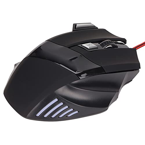 ASHATA RGB USB Wired Gaming Mouse, 3200DPI Ergonomic Streamlined Backlit Gaming, USB Cord Gaming for PC Laptop Designer, Plug and Play