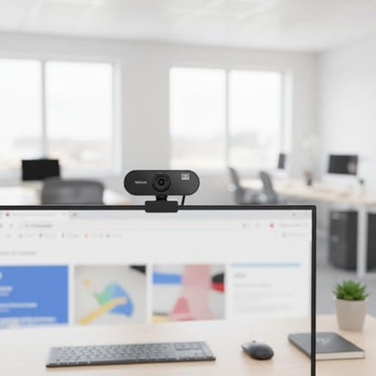 axGear USB Webcam 1080P 2K Microphone for Conference Video Call Live Streaming