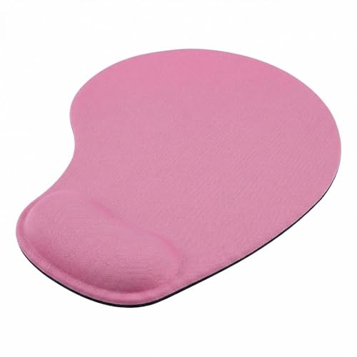 Silicone Wrist Rest Mouse Pad, Ergonomic Memory Foam Cushion, Non-Slip Rubber Base, Surface for Office, Gaming, Home - Comfortable Support to Reduce Wrist Fatigue (Pink) 1Pcs - color: Pink