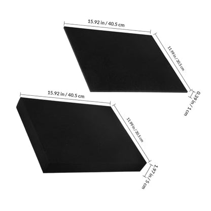 Toyvian 4pcs Easy Tear Foam Inserts for Toolbox and Photo Box, Black Sponge Cushioning Foam with Soundproof Feature, for Packing and Movement Protection