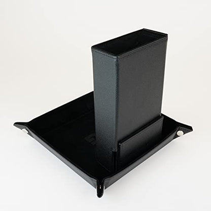 FanRoll Fold Up Dice Tower: Black, Role Playing Game Dice Accessories for Dungeons and Dragons - color: Black