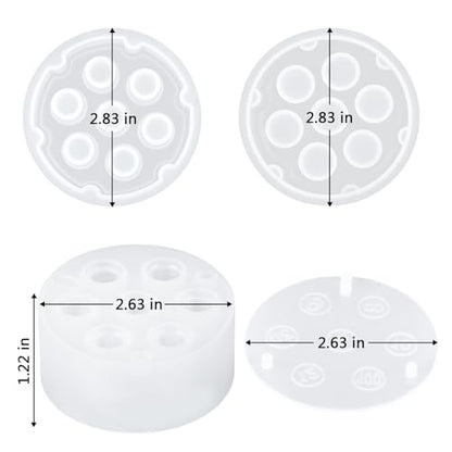 Bullet Dice and Dice Box Resin Molds Silicone Set of 7 Epoxy Resin Molds Dice Silicone Molds for Epoxy Resin for Role Playing Games Table Board Game DIY Dices Making