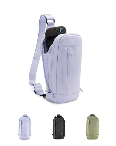 Belkin Nintendo Switch 2 Carrying Case, Sling Crossbody Travel Bag, Fits Up to 2 Pro Controllers with 10 Game Cartridge Slots, Soft Interior & Lightweight Protective Gaming Pouch, Switch 2 Accessories - color: Lilac