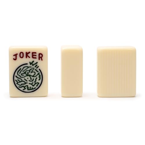 YMI Ivory Stripes American Mahjong Tiles, 166 Pieces | 166 engraved melamine tiles in classic ivory with striped backs. Refined tiles-only set for players who own accessories. - color: Ivory