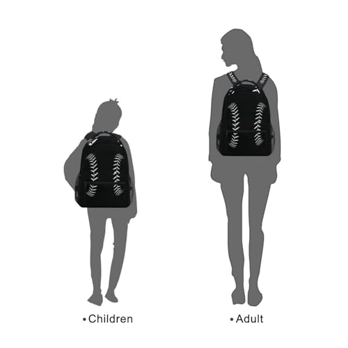 Fashion Baseball Sport Softball American Cool Backpacks School Book Travel College Shoulder Bag for Women Girls Men Boys - color: Multi