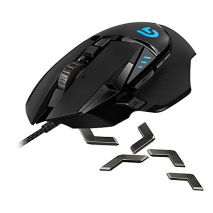 logitech G G502 Proteus Spectrum RGB Tunable Gaming Mouse, 12,000 DPI On-The-Fly DPI Shifting, Personalized Weight and Balance Tuning with (5) 3.6g Weights, 11 Programmable Buttons