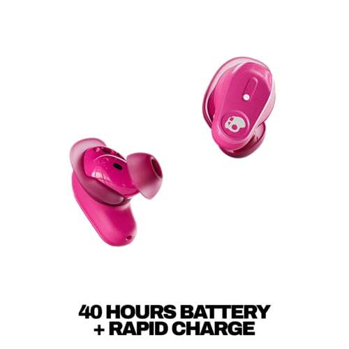 Skullcandy Method 360 ANC Wireless Earbuds with Sound by Bose - Crazy Pink | In-Ear Fit, Premium Active Noise Cancellation, 40 Hours Battery, Sweat and Water Resistant, Microphone for iPhone Android - color: Crazy Pink