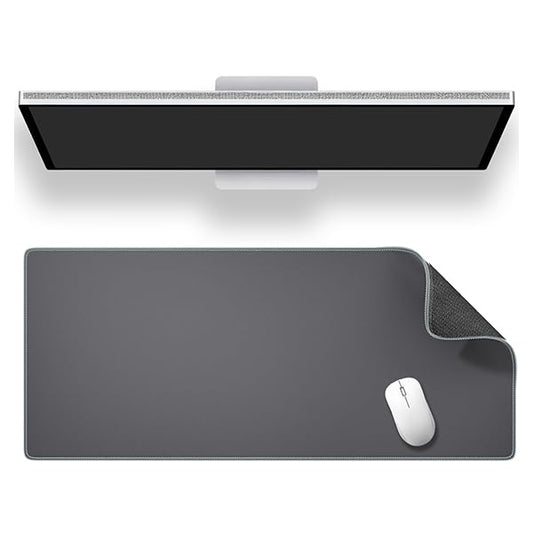 ALOANES Non-Slip Extended Mouse Pad Office&Home Desk Mat Stitched Edge | Gray Waterproof Jacquard Mousepad for Keyboard, Computer Gaming 27.6"x11.8"x0.12" - color: Gray, size: 27.6L x 11.8W inches