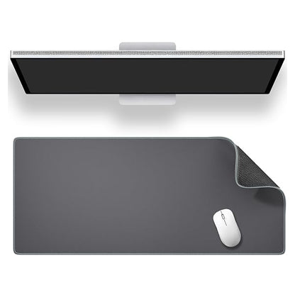 ALOANES Non-Slip Extended Mouse Pad Office&Home Desk Mat Stitched Edge | Gray Waterproof Fabric Mousepad for Keyboard, Computer Gaming 27.6"x11.8"x0.12" - color: Gray, size: 27.6L x 11.8W inches
