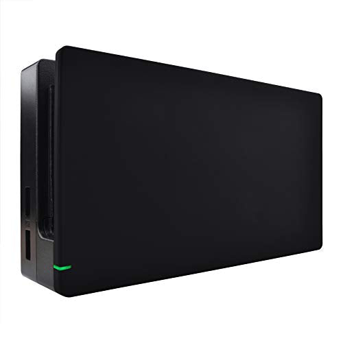eXtremeRate Black Custom Faceplate for Nintendo Switch Charging Dock, Soft Touch Grip DIY Replacement Housing Shell for Nintendo Switch Dock - color: Black