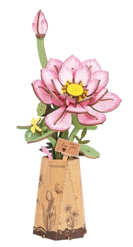 rowood DIY Wooden Flower Kits-TW151 - style: Lotus