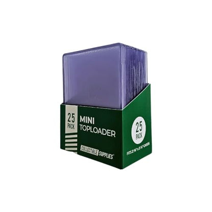 Mini Toploaders for Cards or Stickers 2 3/8" x 3 1/4" - 25 Pack Top Loaders 35pt. (25 pack)