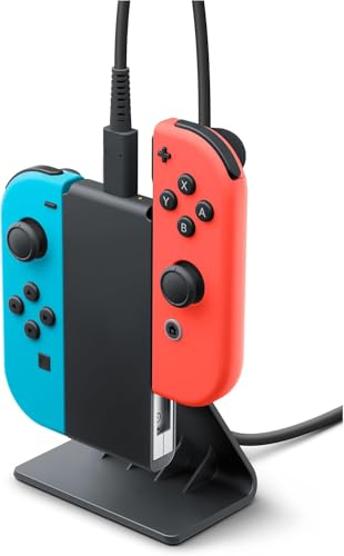Joycon Charging Stand (Two - Way) - 2 Way Switch Joy Con Controller Charger Charging Accessories with Charging Cable - NOT for Joycon Gen 2 Controller
