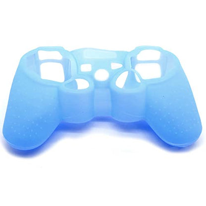 OSTENT Protective Silicone Gel Soft Skin Case Cover Pouch for Sony PlayStation PS2 PS3 Controller Color Blue - color: Blue