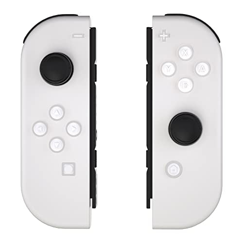 eXtremeRate Replacement Two-Tone Jelly Buttons for JoyCon, White & Clear with Symbols Custom Controller ABXY Direction Home Capture + - Keys, DIY Action Face Buttons for Nintendo Switch & Switch OLED - color: White & Clear