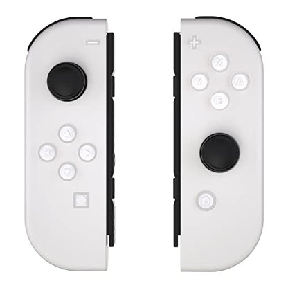 eXtremeRate Replacement Two-Tone Jelly Buttons for JoyCon, White & Clear with Symbols Custom Controller ABXY Direction Home Capture + - Keys, DIY Action Face Buttons for Nintendo Switch & Switch OLED - color: White & Clear