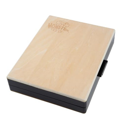 Monster Wooden Deluxe RPG Stat Tracker Case- Keep Track of Player Level, Stats & Currency- Felt Lined Dice Tray, Magnetic Closure w Character Sheets, Store Miniatures & Accessories-Compatible with DND - color: Light Finish