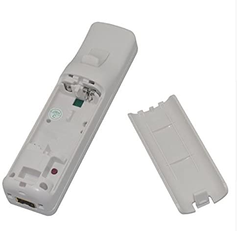 Battery Back Cover Case Door Sell Lid for Wii Remote Controller Replacement (White) - color: White