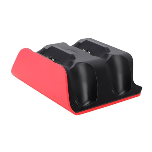 Controller Charging Station for Edge Controller, Dual Game Console Charger Dock with Storage Stand and USB Cable, Red Black - color: Red Black