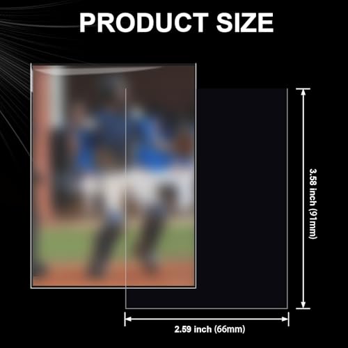 1000 Counts Premium Standard Baseball Trading Card Sleeves, Plastic Clear Protector, Soft Perfect Fit for Penny, Football, and Sports Cards - color: White