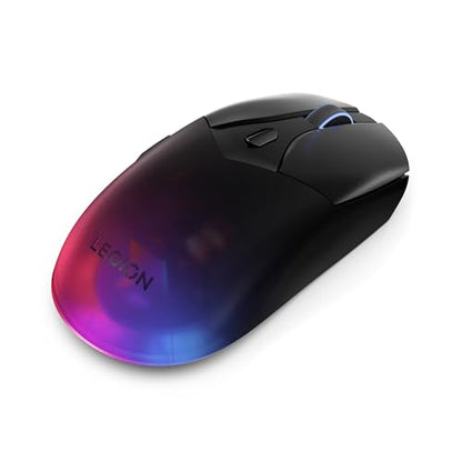 Lenovo Legion M410 Wireless RGB Gaming Mouse – 6 Button Palm Grip Mouse with 16,000 DPI, 53 Hour Rechargeable Battery, 2-Zone RGB Lighting, NVIDIA Reflex Compatible - color: Translucent, size: Medium | Right Handed, style: M410