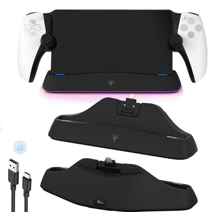 Charging Base for Game Console Dock Stand with Adjustable Light Fast Holder ABS Game Stand