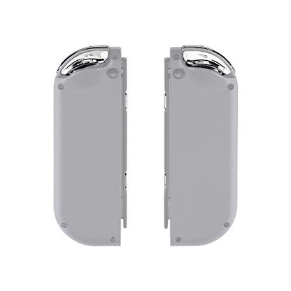 eXtremeRate DIY Full Set Buttons for Nintendo Switch & Switch OLED, Chrome Silver Glossy Replacement Buttons for JoyCon, ABXY Direction Keys SR SL L R ZR ZL + - Home Capture Trigger Buttons Springs - color: Chrome Silver