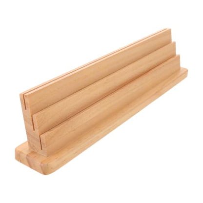 Wooden Playing Card Holder Stand Non Slip Solid Wood Tray Natural Wood Grain and Stable Organization for Game Rooms and Group Play Sessions