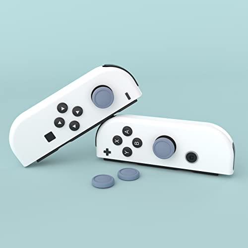 eXtremeRate PlayVital Switch Joystick Caps, Switch Lite Thumbstick Caps, Silicone Analog Cover for Switch OLED Joycon Thumb Grip Rocker Caps for Nintendo Switch & Switch Lite - Slate Gray - color: Slate Gray