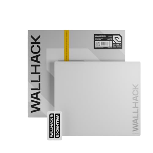 Wallhack SP-004A Glass Gaming Mouse Pad, Medium 15.4x17.7 in, White | Tempered Glass Mousepad For FPS & Esports, Compact Precision Surface With Smooth Tracking & Non-Slip 60A Silicone Base - color: SP-004A Compact | White