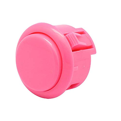 Sanwa 6 pcs OBSF-30 Original Push Button 30mm - for Arcade Jamma Video Game & Arcade Joystick Games Console (Pink), Use for Arcade Game Machine Cabinet S@NWA - color: Pink