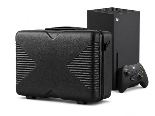 Xbox Series X Carrying Case, Compatible with XSX Console/Controllers/Headset/Games and Other Accessories - Protective Travel Case with Hard Shell & Customized Foam for Storage (Original Xbox Style)