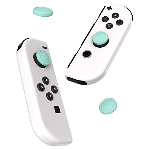 eXtremeRate PlayVital Joystick Caps for Nintendo Switch, Thumbstick Grips for Switch Lite, Analog Cover for OLED Joycon Thumb Grip Caps - Misty Green - color: Misty Green
