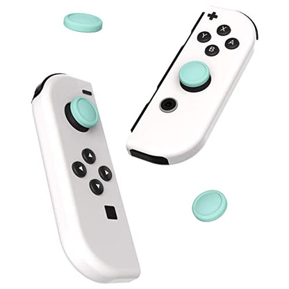 eXtremeRate PlayVital Joystick Caps for Nintendo Switch, Thumbstick Grips for Switch Lite, Analog Cover for OLED Joycon Thumb Grip Caps - Misty Green - color: Misty Green