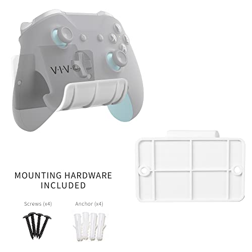 VIVO Universal Video Game Controller Wall Mount Holders, Compatible with PlayStation, Xbox, NVIDIA, Nintendo Switch Controllers, and More, 2-Pack, White, MOUNT-GM01CW - color: White