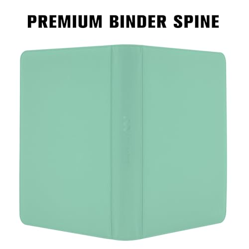 Card Binder 16 Pocket,Trading Card Binder Holds up to 1408 Cards with 44 Sleeves,Zipper Card Holder Album Compatible with TCG Card/Game Cards/Sports Card-Light green - color: Light Green