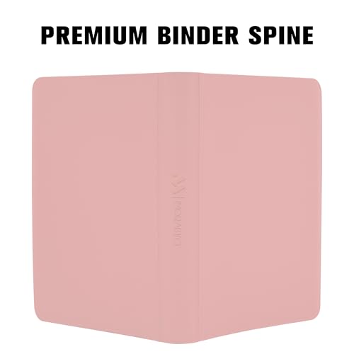 Card Binder 16 Pocket,Trading Card Binder Holds up to 1408 Cards with 44 Sleeves,Zipper Card Holder Album Compatible with TCG Card/Game Cards/Sports Card-Light pink - color: Pink