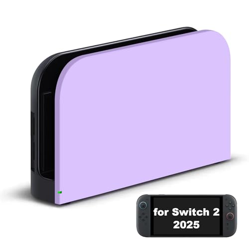 Switch 2 Dock Cover, Custom Faceplate Cover for Nintendo Switch 2 Charging Docking Station Scratch-Resistant & Abrasion-Resistant Hard PC Shell Protector, Purple - color: Wisteria Purple