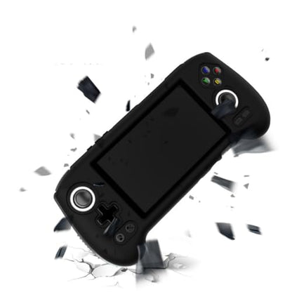 Gamepad Protective Sleeve for ANBERNIC RG556 Drop Protection Cover RG556 Silicone Case Gaming Console Housing Shell (Black) - color: Black